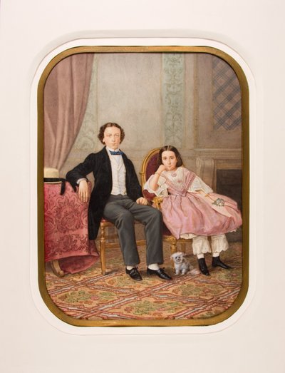 Antonio and Amelia del Valle y Serrano as Children by Pedro Martínez de Hebert